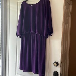 Purple blouson dress